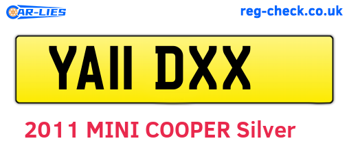 YA11DXX are the vehicle registration plates.