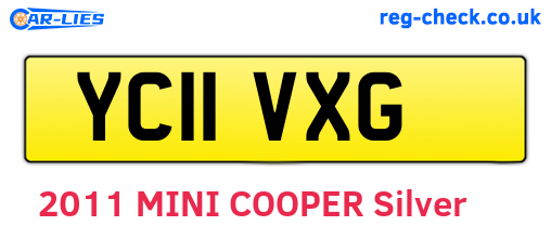 YC11VXG are the vehicle registration plates.