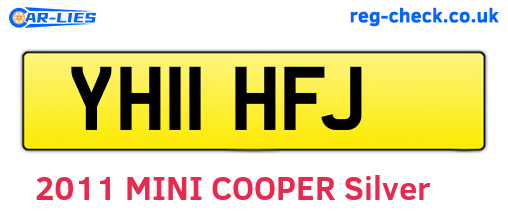 YH11HFJ are the vehicle registration plates.