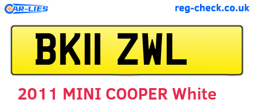 BK11ZWL are the vehicle registration plates.