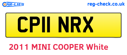 CP11NRX are the vehicle registration plates.