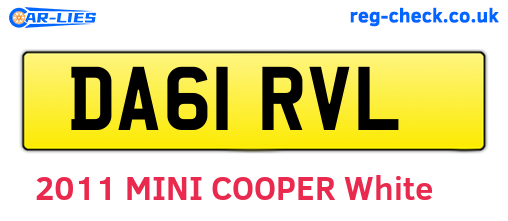 DA61RVL are the vehicle registration plates.