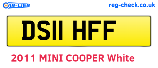 DS11HFF are the vehicle registration plates.