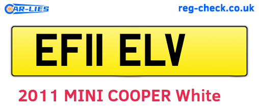 EF11ELV are the vehicle registration plates.