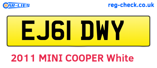 EJ61DWY are the vehicle registration plates.