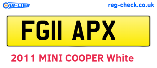 FG11APX are the vehicle registration plates.