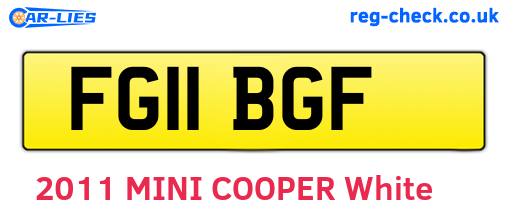 FG11BGF are the vehicle registration plates.