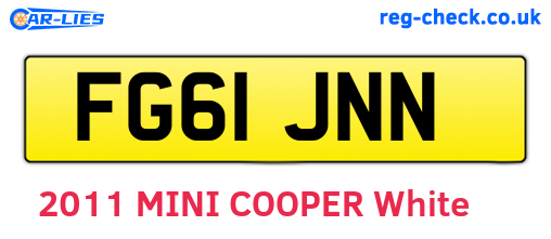 FG61JNN are the vehicle registration plates.