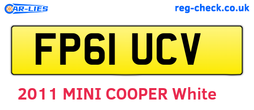 FP61UCV are the vehicle registration plates.