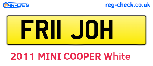 FR11JOH are the vehicle registration plates.
