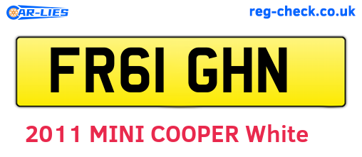 FR61GHN are the vehicle registration plates.