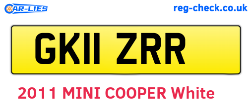 GK11ZRR are the vehicle registration plates.
