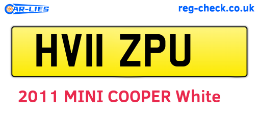 HV11ZPU are the vehicle registration plates.