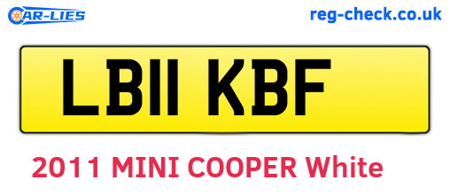 LB11KBF are the vehicle registration plates.