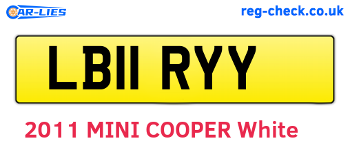 LB11RYY are the vehicle registration plates.
