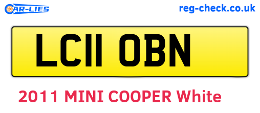 LC11OBN are the vehicle registration plates.