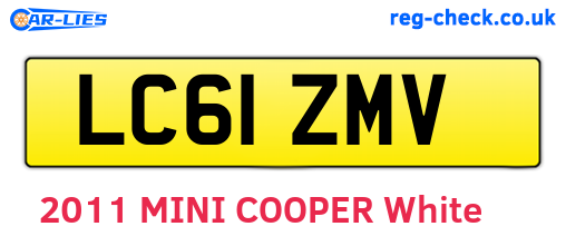 LC61ZMV are the vehicle registration plates.