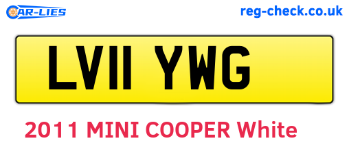 LV11YWG are the vehicle registration plates.