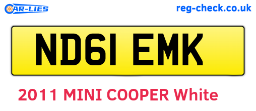 ND61EMK are the vehicle registration plates.
