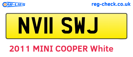 NV11SWJ are the vehicle registration plates.