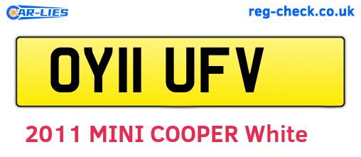 OY11UFV are the vehicle registration plates.