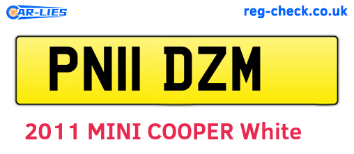 PN11DZM are the vehicle registration plates.