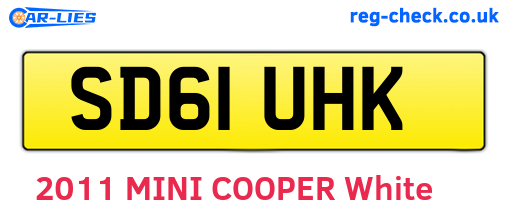 SD61UHK are the vehicle registration plates.