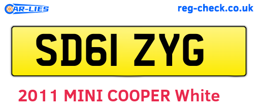 SD61ZYG are the vehicle registration plates.