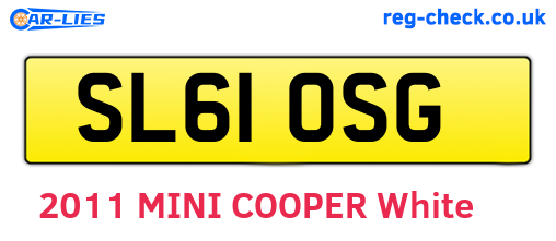 SL61OSG are the vehicle registration plates.