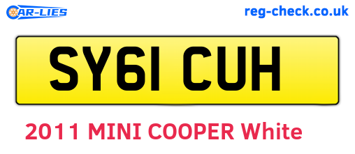 SY61CUH are the vehicle registration plates.