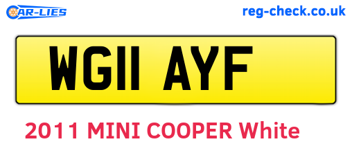 WG11AYF are the vehicle registration plates.