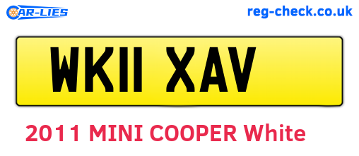 WK11XAV are the vehicle registration plates.