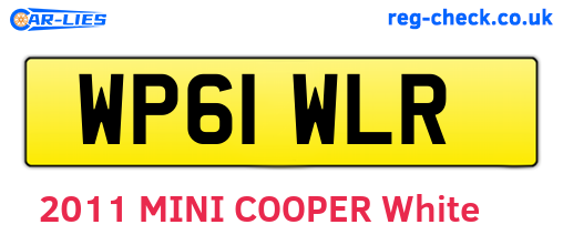 WP61WLR are the vehicle registration plates.