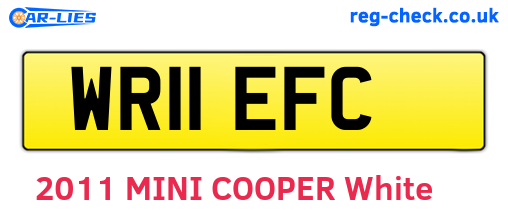 WR11EFC are the vehicle registration plates.