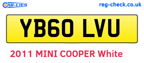 YB60LVU are the vehicle registration plates.