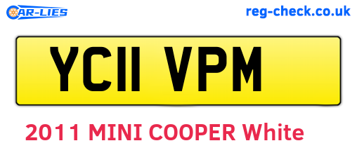 YC11VPM are the vehicle registration plates.