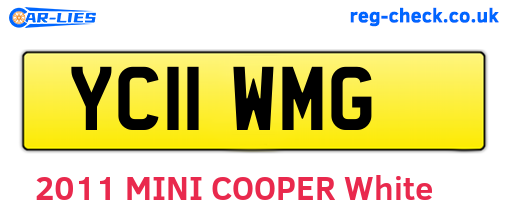 YC11WMG are the vehicle registration plates.