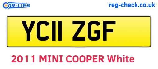 YC11ZGF are the vehicle registration plates.