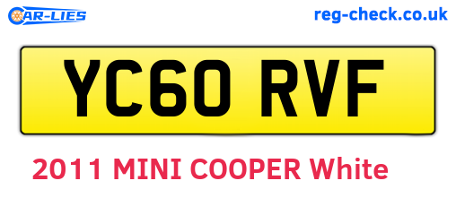 YC60RVF are the vehicle registration plates.