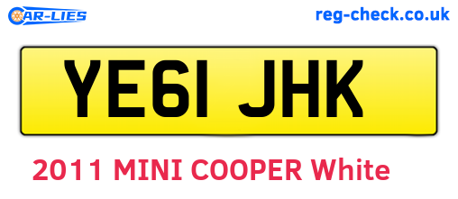 YE61JHK are the vehicle registration plates.