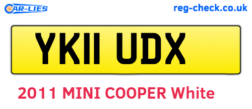 YK11UDX are the vehicle registration plates.