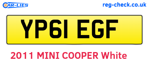 YP61EGF are the vehicle registration plates.