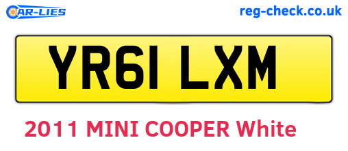YR61LXM are the vehicle registration plates.