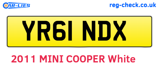 YR61NDX are the vehicle registration plates.