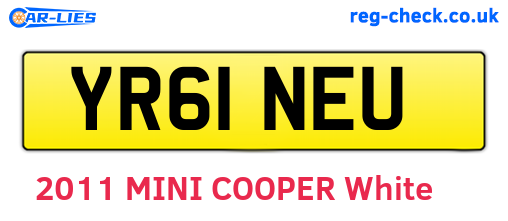 YR61NEU are the vehicle registration plates.