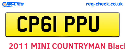 CP61PPU are the vehicle registration plates.