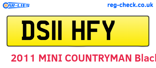 DS11HFY are the vehicle registration plates.