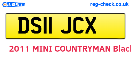 DS11JCX are the vehicle registration plates.
