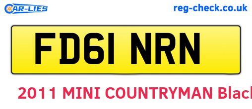 FD61NRN are the vehicle registration plates.