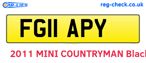 FG11APY are the vehicle registration plates.